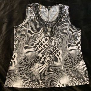 Size 1X Suzie In The City Animal Print Blouse